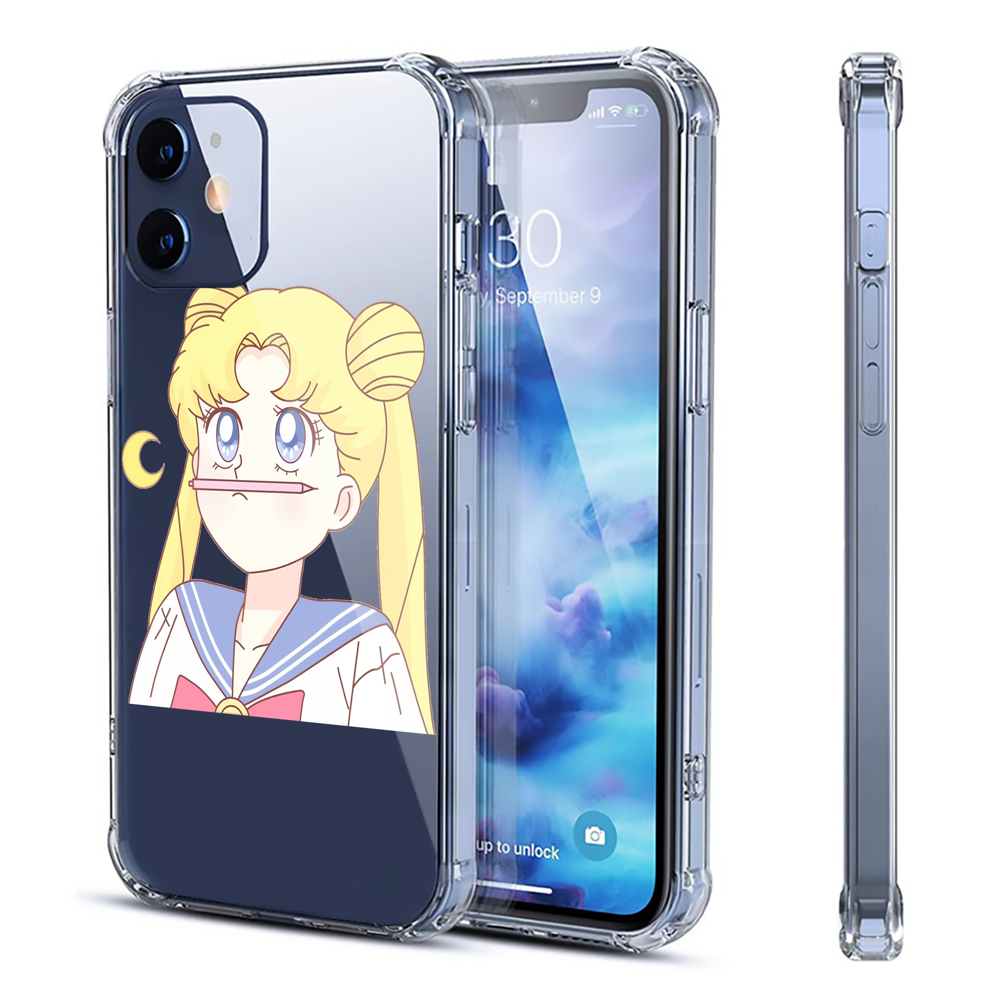 （画像用） 美少女戦士セーラームーン 愛野 美奈子 あいの みなこ Sailor Moon Aino Minako 【iPhone 12シリーズ対応】透明スマホケース（クリアソフトケース）